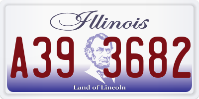 IL license plate A393682