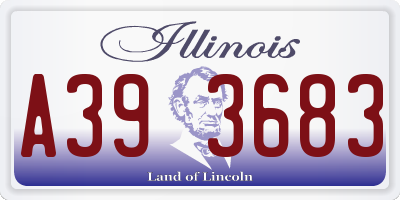 IL license plate A393683