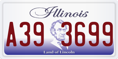 IL license plate A393699