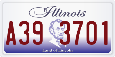 IL license plate A393701