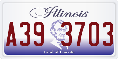IL license plate A393703