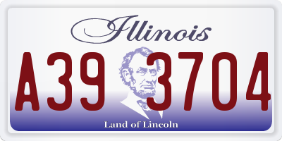 IL license plate A393704