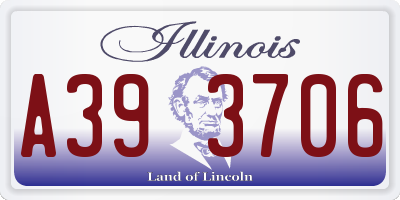 IL license plate A393706