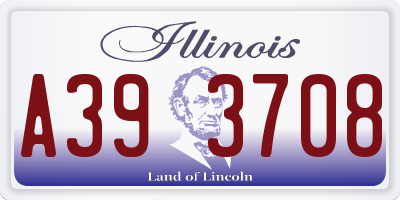 IL license plate A393708