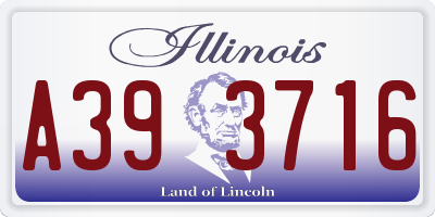 IL license plate A393716