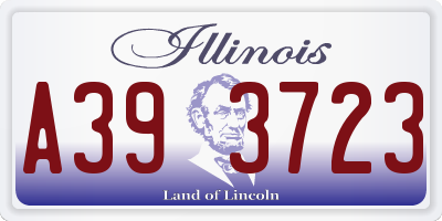 IL license plate A393723
