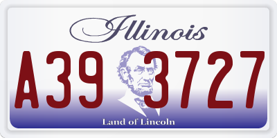 IL license plate A393727