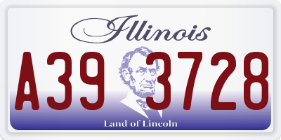 IL license plate A393728