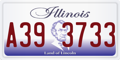 IL license plate A393733