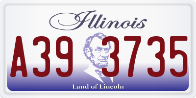 IL license plate A393735