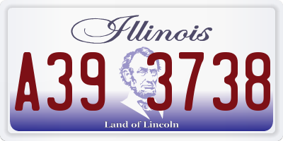 IL license plate A393738