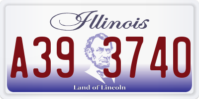 IL license plate A393740