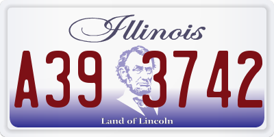 IL license plate A393742