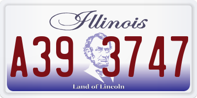 IL license plate A393747