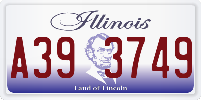 IL license plate A393749