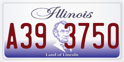 IL license plate A393750