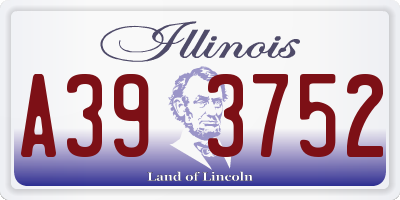 IL license plate A393752