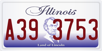 IL license plate A393753