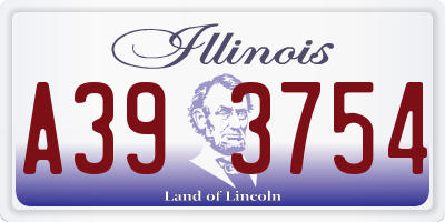 IL license plate A393754