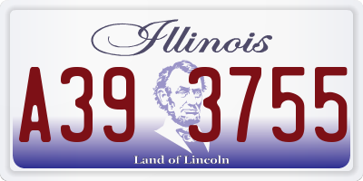 IL license plate A393755