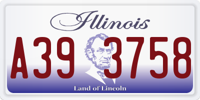 IL license plate A393758