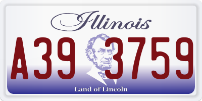IL license plate A393759