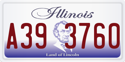 IL license plate A393760
