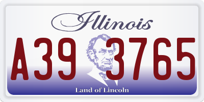 IL license plate A393765