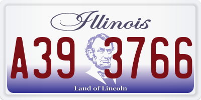IL license plate A393766