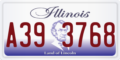 IL license plate A393768