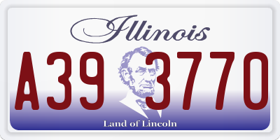 IL license plate A393770