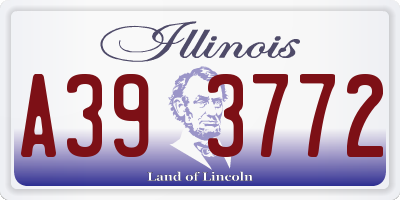 IL license plate A393772