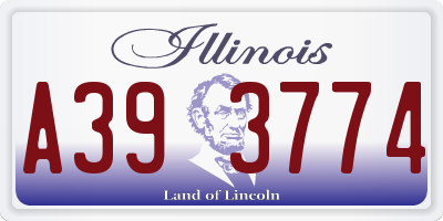IL license plate A393774