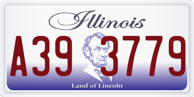 IL license plate A393779