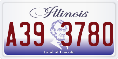 IL license plate A393780