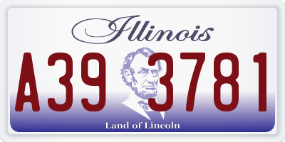 IL license plate A393781