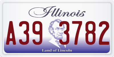 IL license plate A393782