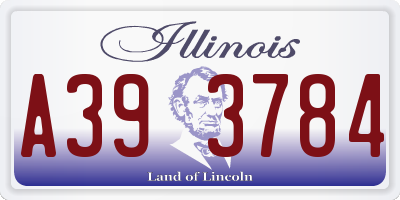 IL license plate A393784