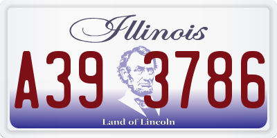 IL license plate A393786