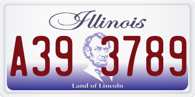 IL license plate A393789