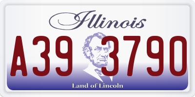 IL license plate A393790