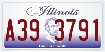 IL license plate A393791