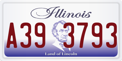 IL license plate A393793