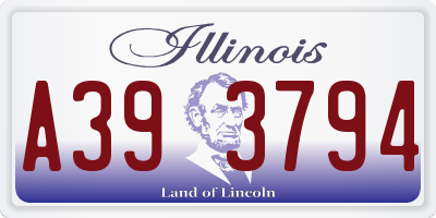 IL license plate A393794