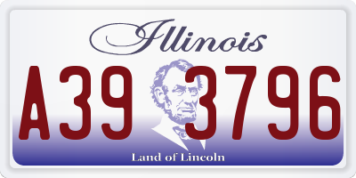 IL license plate A393796