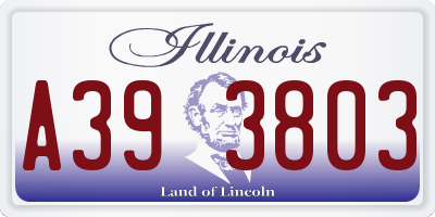 IL license plate A393803