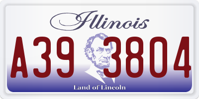 IL license plate A393804