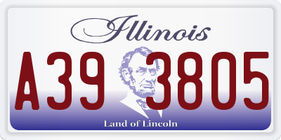 IL license plate A393805