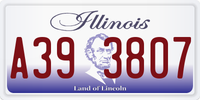 IL license plate A393807