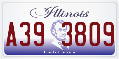 IL license plate A393809